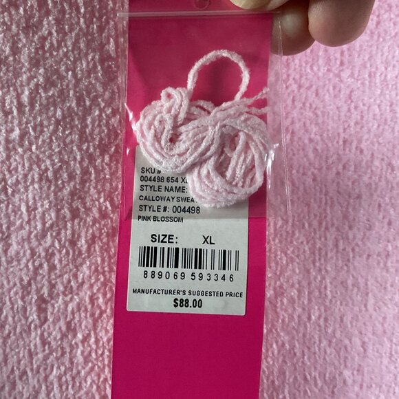 NWT Lilly Pulitzer Calloway Chenille Sweater, Pink Blossom, XL, Style 004498 - Picture 10 of 11